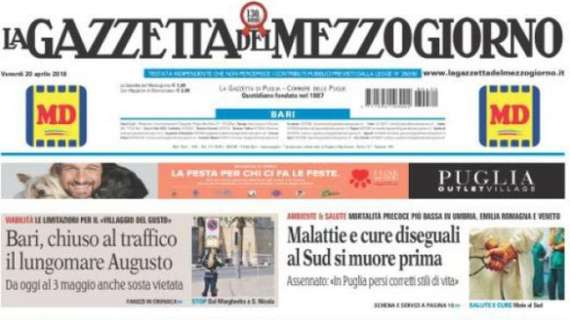 La Gazzetta del Mezzogiorno: "Supederby vietato ai tifosi biancorossi"