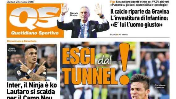 La Nazione e il problema del gol di Simeone: "Esci dal tunnel!"
