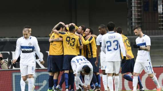 Bologna-Verona, al 45' gialloblu in vantaggio grazie al colpo di testa di Samir