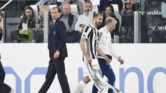 Juventus, problemi al ginocchio per Chiellini: finale di stagione a rischio
