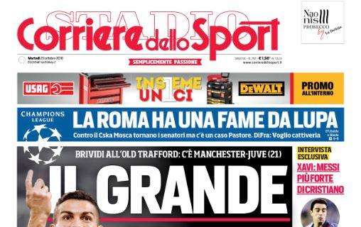 United-Juve nell'apertura del Corriere dello Sport: "Il grande match"