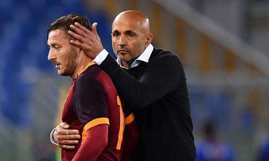 Spalletti su Totti: "E' dentro la squadra ma devo tenere conto di tutto"