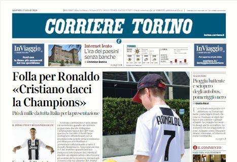 Il Corriere di Torino titola: "Folla per Ronaldo"
