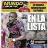 Mundo Deportivo: "Etta Eyong en la lista"