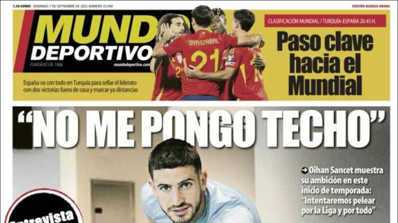 Sancet en Mundo Deportivo: "No me pongo techo"