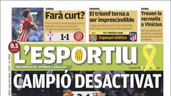 L'Esportiu: "Campeón desactivado"