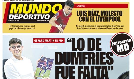 Gerard Martín en Mundo Deportivo: "Lo de Dumfries fue falta"