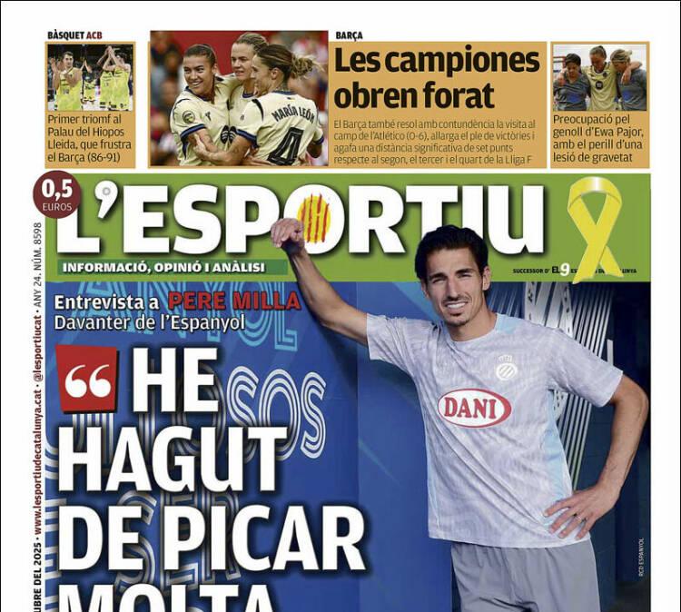 Pere Milla en L'Esportu: "He tenido que picar mucha piedra"