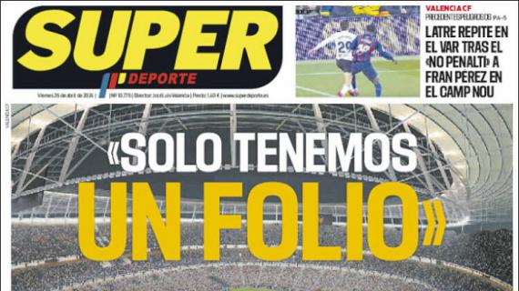 Valencia CF, Superdeporte: "Sólo tenemos un folio"