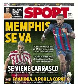 Sport: "Memphis se va, se viene Carrasco"