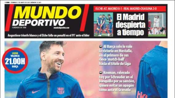 Mundo Deportivo: "Ganar o ganar"