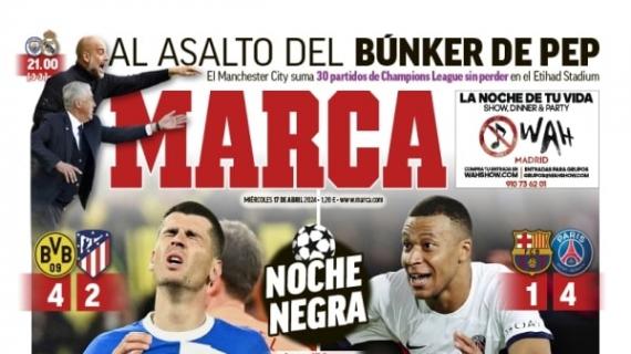 Marca: "El Atleti se estrella en Alemania y Mbappé se zampa al Barça"