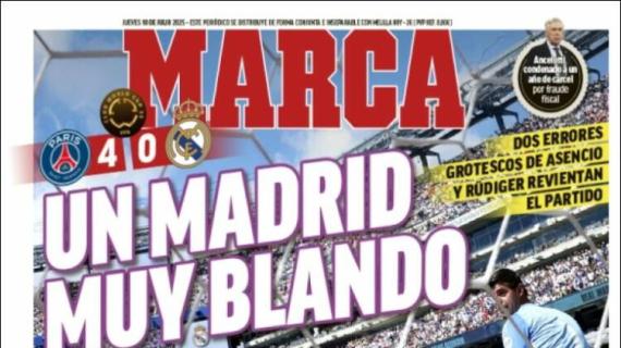 Marca: "Un Madrid muy blando, un adiós muy duro"