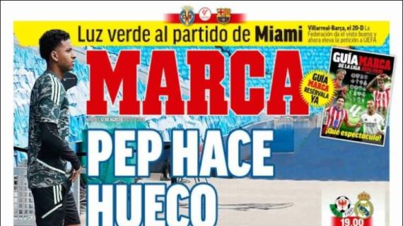 Marca. "Pep hace hueco a Rodrygo"