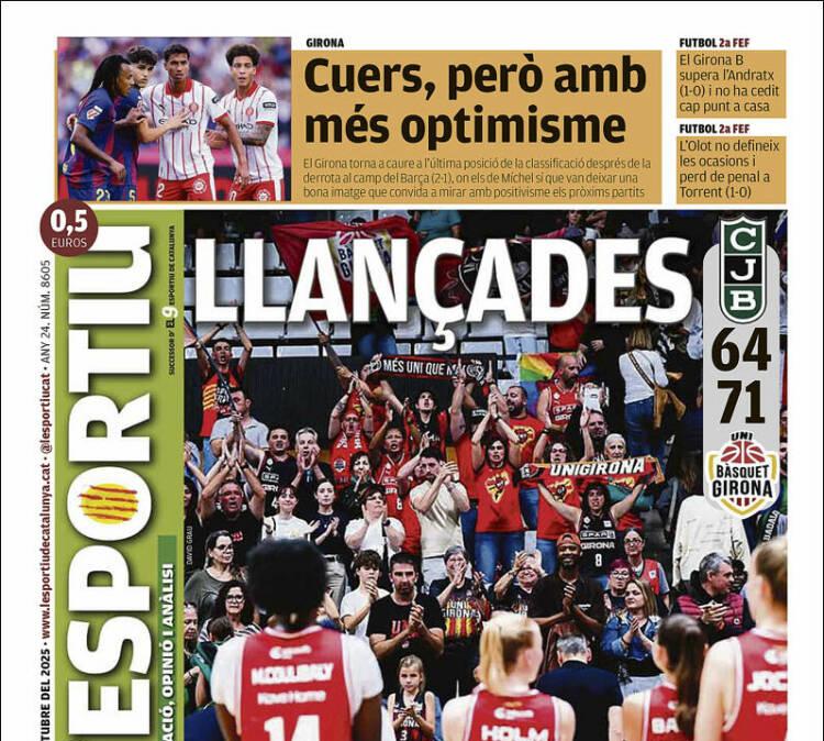 L'Esportiu, Ed.Girona: "Colistas pero con más optimismo"