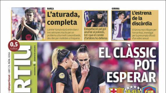 L'Esportiu: "El Clásico puede esperar"