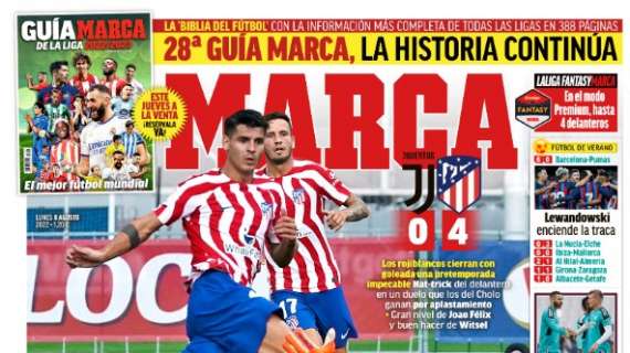 Marca: "El Atlético le hace un 'Moratón' a la Juve"
