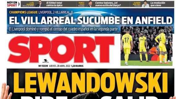 Sport: "Lewandowski pide salir"