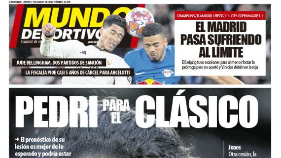 Mundo Deportivo: "Pedri para el Clásico"