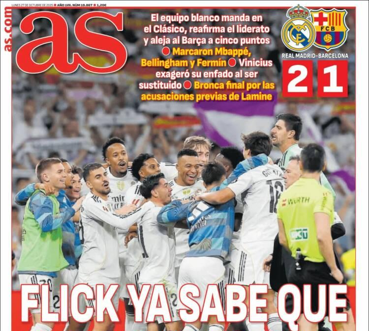 As: "Flick ya sabe que el Madrid es otro"