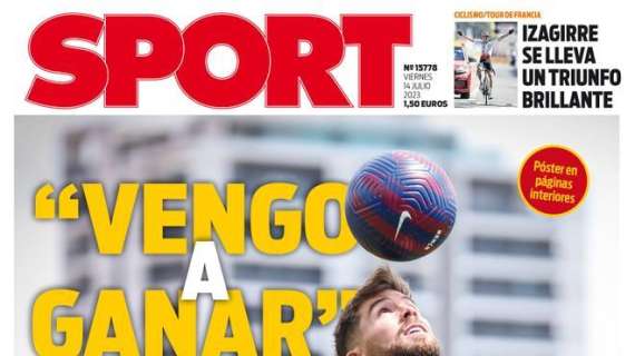 Sport: "Vengo a ganar"