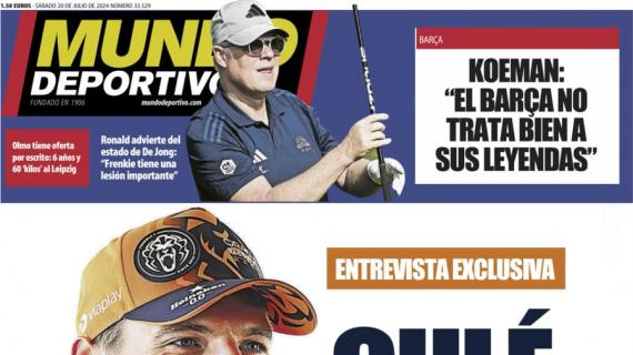 Mundo Deportivo, Koeman: "El Barça no trata bien a sus leyendas"