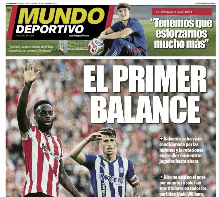 Mundo Deportivo, Ed.Vizcaya: "El primer balance"