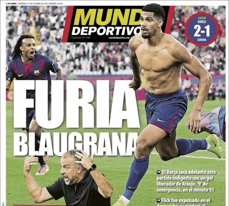 Mundo Deportivo: "Furia blaugrana"
