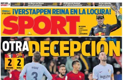 Sport: "Otra decepción"