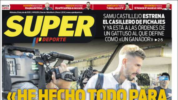 Superdeporte, Samu Castillejo: "He hecho todo por venir al Valencia"