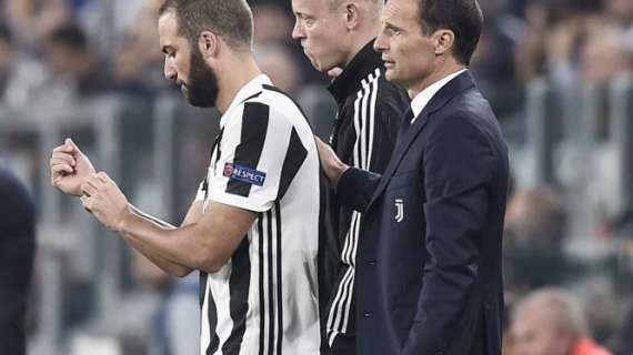 Juventus, Allegri: "Un poco de banquillo le ha venido bien a Higuaín"