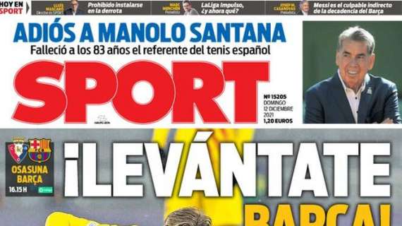 Sport: "Levántante, Barça"