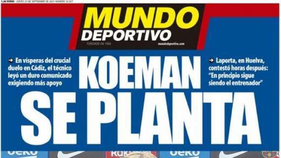 Mundo Deportivo: "Koeman se planta"