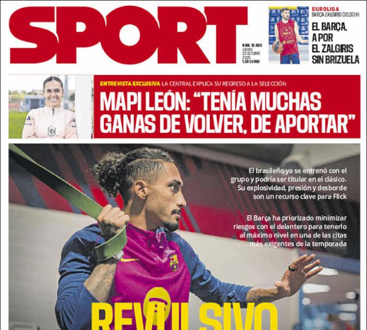 Sport: "Revulsivo Raphinha"