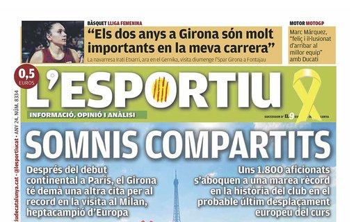 L'Esportiu, Ed.Girona: "Sueños compartidos"