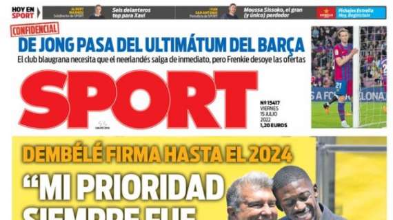 Sport, Dembélé: "Mi prioridad siempre fue el Barça"
