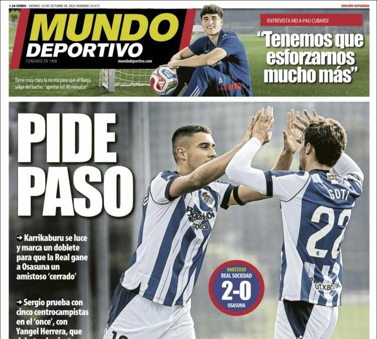 Mundo Deportivo, Ed.Guipúzcoa: "Pide paso"