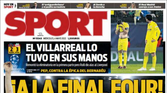 Sport: "El Villarreal lo tuvo en sus manos"