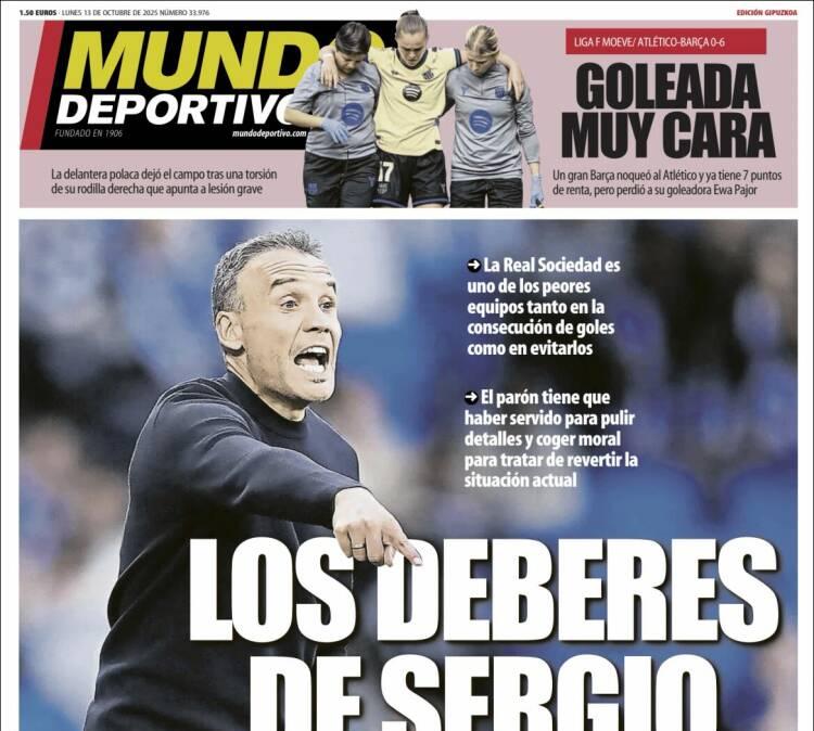 Mundo Deportivo, Ed.Guipúzcoa: "Los deberes de Sergio"