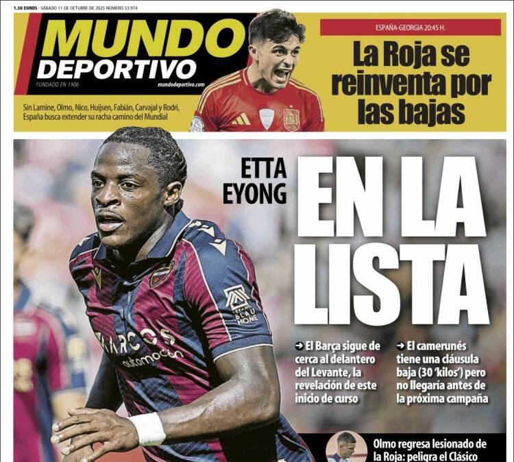 Mundo Deportivo: "Etta Eyong en la lista"