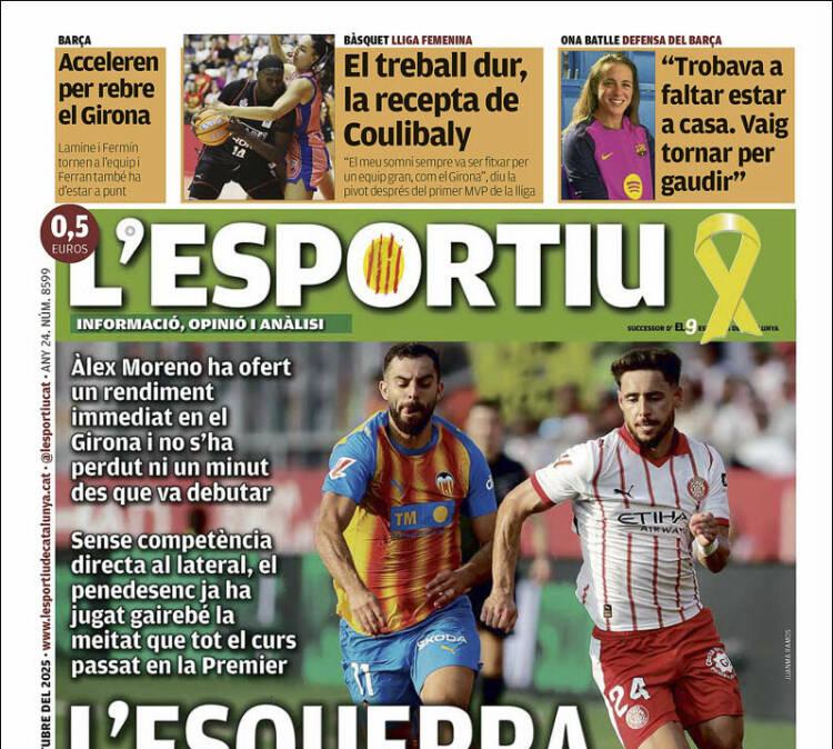 L'Esportiu, Ed.Girona: "La izquierda es suya"