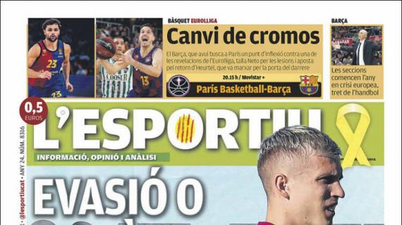 L'Esportiu: "Evasión o victoria"