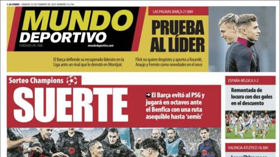 Mundo Deportivo: "Suerte y derbi"