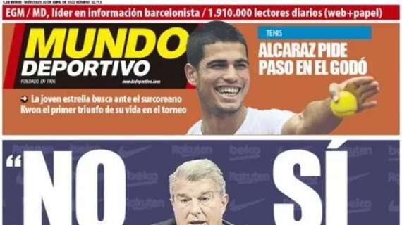 Mundo Deportivo, Laporta: "No somos culpables, sí responsables"