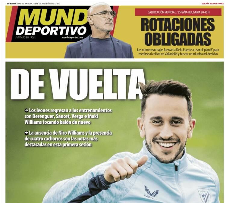 Mundo Deportivo, Ed.Vizcaya: "De vuelta"