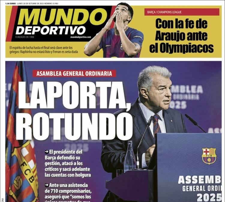 Mundo Deportivo: "Laporta rotundo"