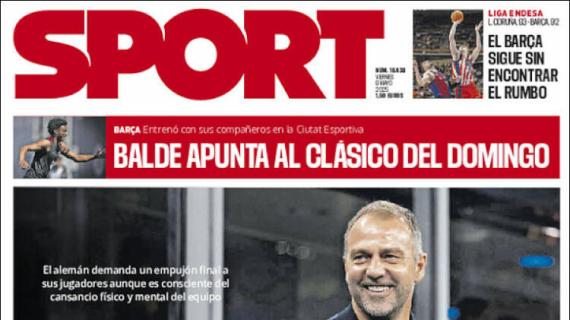 Sport: "Flick pide un último esfuerzo"