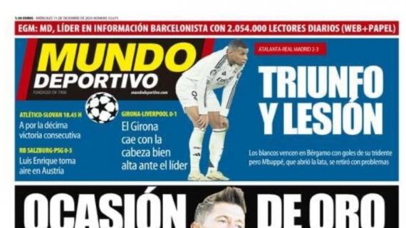 Mundo Deportivo: "Ocasión de oro"