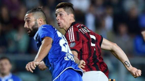 El Milan, con el primer gol de Fernando Torres en Italia, no pasa del empate en Empoli