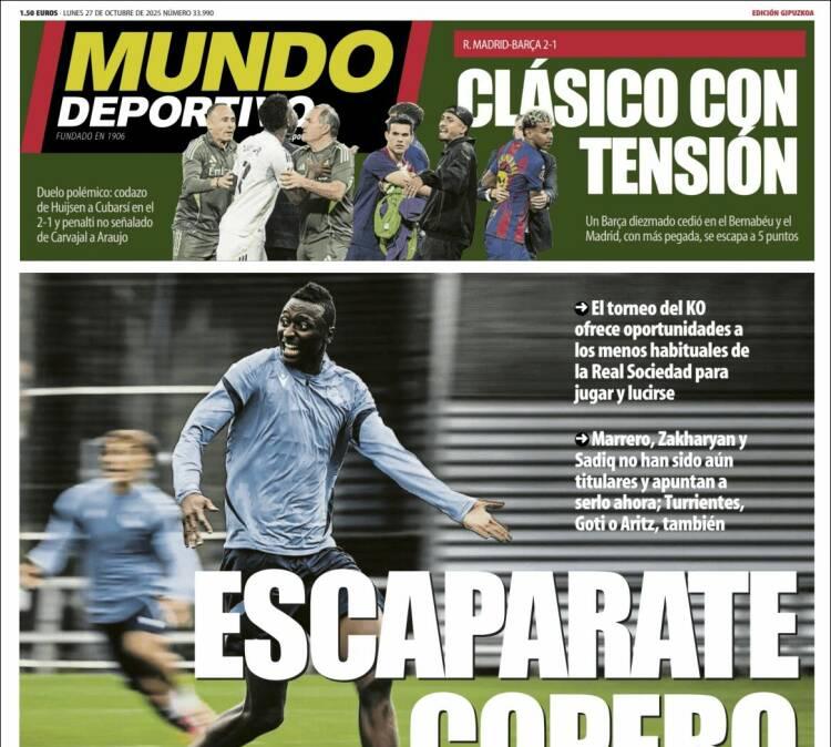 Mundo Deportivo, Ed.Guipúzcoa: "Escaparate copero"